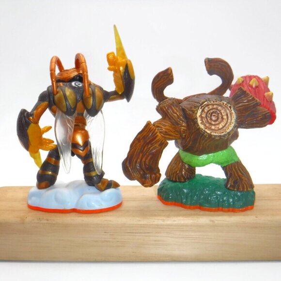 Skylanders 5 Giants Orange Base Figures & Cards Lot Crusher Swarm Tree Rex - Picture 3 of 11